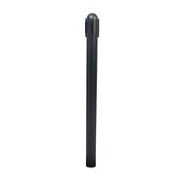American Metalcraft RSRTBLC8 40 inch Black Matte Crowd Control / Guidance Stanchion Post with 84 inch Black Retractable Belt