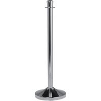 American Metalcraft RSCLC 40 inch Polished Chrome Flat Head Crowd Control / Guidance Stanchion