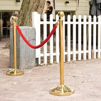 American Metalcraft RSCLG 40 inch Gold-Plated Crowd Control / Guidance Stanchion