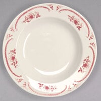 Homer Laughlin by Steelite International HL3802 American Rose Red 20 oz. Ivory (American White) China Pasta Bowl - 12/Case