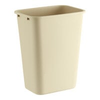 Lavex 41 Qt. / 10 Gallon Beige Rectangular Wastebasket / Trash Can