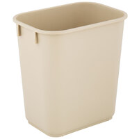 Lavex Janitorial 13 Qt. / 3 Gallon Beige Rectangular Wastebasket / Trash Can