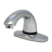 Rubbermaid 1782742 Milano Chrome Single Hole Deck Mounted Hands-Free Sensor Faucet with 3 3/4 inch Spout, Mixing Valve, and Supply Hoses