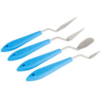 Ateco 4-Piece Offset Baking / Icing Spatula Set with Plastic Handles
