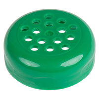 Tablecraft C260TGR Green ABS Plastic Perforated Shaker Top - 12/Pack