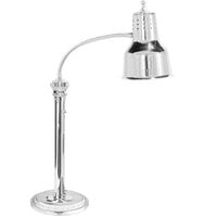 Hanson Heat Lamps ESL/RB9/CH Single Bulb Flexible Freestanding Heat Lamp with 9 inch Round Base and Chrome Finish - 115/230V