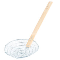 8 inch Round Bamboo-Handled Fine Mesh Skimmer