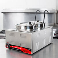 Avantco Twin Well 7.5 Qt. Countertop Food Warmer with 2 Insets, 2 Covers, and 2 Ladles - 120V, 1500W