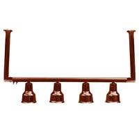 Hanson Heat Lamps 4-CM-SC 61 inch Four Bulb Ceiling Mount Food Warmer with Smoked Copper Finish - 115/230V