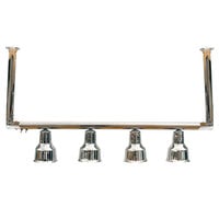 Hanson Heat Lamps 4-CM-CH 61 inch Four Bulb Ceiling Mount Food Warmer with Chrome Finish - 115/230V