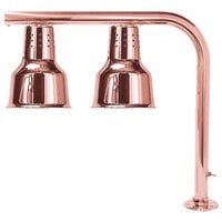 Hanson Heat Lamps FLD/FM/BCOP Dual Bulb Mounted Heat Lamp with Bright Copper Finish - 115/230V