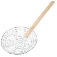14 inch Round Bamboo-Handled Coarse Skimmer