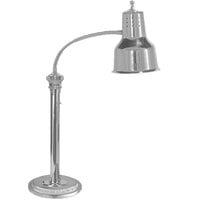 Hanson Heat Lamps ESL/RB9/SS Single Bulb Flexible Freestanding Heat Lamp with 9 inch Round Base and Stainless Steel Finish - 115/230V