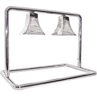 Hanson Heat Lamps MGM/500/CUSTOM/CH Dual Bulb Freestanding Food Warmer with Royal Shades and Chrome Finish - 120V