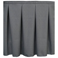 Snap Drape 5462CE29C2-512 Marquis 13' x 29 inch Charcoal Continuous Pleat Table Skirt with Velcro® Clips
