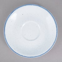 10 Strawberry Street ARCTIC-9S Arctic Blue 6 inch Round Porcelain Saucer - 36/Pack