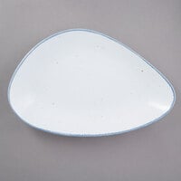 10 Strawberry Street ARCTIC-24 Arctic Blue 14 1/2" x 9 5/8" Irregular Porcelain Platter - 6/Pack