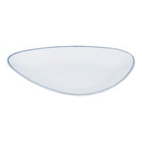 10 Strawberry Street ARCTIC-24 Arctic Blue 14 1/2" x 9 5/8" Irregular Porcelain Platter - 6/Pack