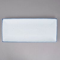 10 Strawberry Street ARCTIC-15RECPLTR Arctic Blue 14 7/8" x 6 1/2" Rectangular Porcelain Platter - 6/Pack