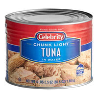 Celebrity Chunk Light Tuna 66.5 oz. - 6/Case