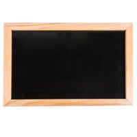 Aarco BOC1218NT-B OAK 12 inch x 18 inch Oak Frame Black Marker Board
