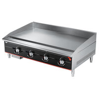 Vollrath 948GGT Cayenne 48 inch Heavy Duty Countertop Griddle with Thermostatic Controls - 120,000 BTU