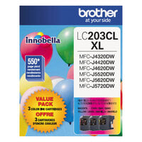 Brother LC2033PKS Innobella High-Yield Cyan / Magenta / Yellow Printer Ink Cartridges   - 3/Pack