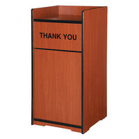 Vollrath 75726 V-Class 35 Gallon Rectangular WCM Waste Receptacle Enclosure with Waste Can and Thank You Design