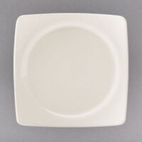 Homer Laughlin by Steelite International HL105300 9 1/8 inch x 9 1/8 inch Unique Ivory (American White) Organic Square China Plate - 12/Case