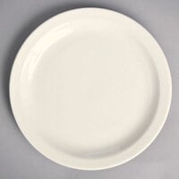 Homer Laughlin by Steelite International HL21500 Narrow Rim 8 3/4 inch Unique Ivory (American White) China Plate - 24/Case