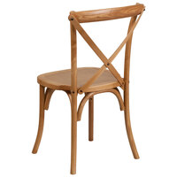 Flash Furniture XU-X-OAK-GG Hercules Oak Wood Stackable Cross Back Chair