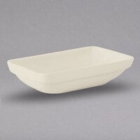Tuxton BEB-110R 11 oz. Eggshell Stackable China Rectangular Bowl - 24/Case