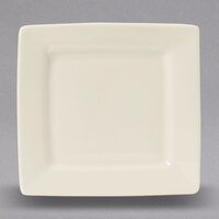 Tuxton BEH-064F 6 1/2 inch Eggshell China Square Plate - 12/Case