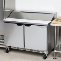 Beverage-Air SPE48HC-12 Elite Series 48 inch 2 Door Refrigerated Sandwich Prep Table