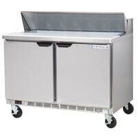 Beverage-Air SPE48HC-12 Elite Series 48" 2 Door Refrigerated Sandwich Prep Table