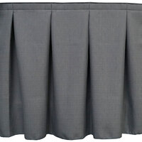 Snap Drape 5462EG29C2-512 Marquis 17' 6 inch x 29 inch Charcoal Continuous Pleat Table Skirt with Velcro® Clips