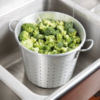 Town 38015 60 Qt. Tapered Aluminum Vegetable Colander with Handles