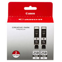 Canon 6432B004 High-Yield Black Inkjet Printer Ink Cartridge - 2/Pack