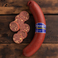 Hippey's 1.25 lb. Half Ring Jalapeno and Cheese Bologna - 12/Case
