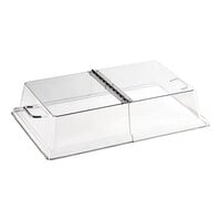 Cambro RD1220CWH Camwear 12" x 20" Clear Dome Display Cover with Hinged Lid