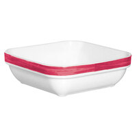 Arcoroc H2778 Opal Brush Cherry 8 oz. Stackable Square Bowl by Arc Cardinal - 24/Case