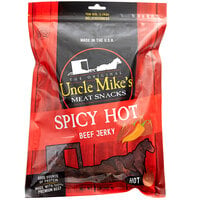 Uncle Mike's Spicy Hot Beef Jerky 2 lb. Bag - 4/Case