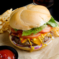 Devault Foods 6 oz. Homestyle 75/25 Beef Burger - 27/Case