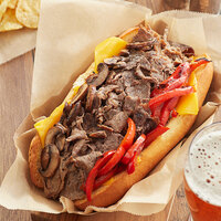 B&M Philly Steaks Bulk Chunked and Formed Choice Beef Sandwich Slices - 10 lb.