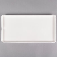 Arcoroc L9558 Mekkano 12 3/8" x 6 1/4" White Porcelain Rectangular Platter by Arc Cardinal - 24/Case