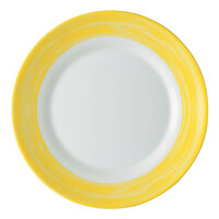 Arcoroc 49139 Opal Brush Yellow 7 1/2 inch Side Plate by Arc Cardinal - 24/Case