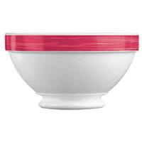 Arcoroc H2781 Opal Brush Cherry 17.25 oz. Stackable Footed Bowl by Arc Cardinal - 36/Case