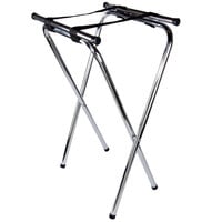 Tablecraft 24 Chrome-Plated Metal Tray Stand - 31 inch