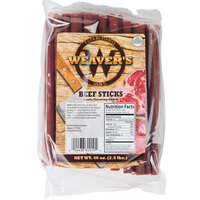 Weaver's 2.5 lb. Mild Beef Sticks - 2/Case