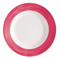 Arcoroc H2684 Opal Brush Cherry 9 1/4 inch Lunch Plate by Arc Cardinal - 24/Case